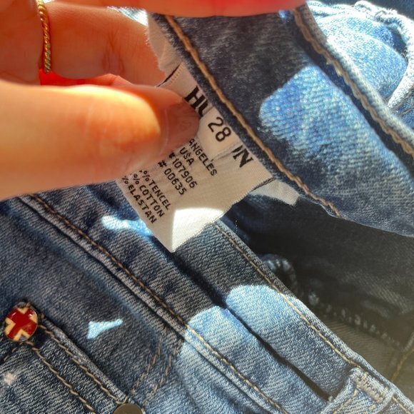 Hudson Skylar Relax Slim Straight Crop Jeans in Ador Womens Size 28 Distressed - Picture 7 of 9